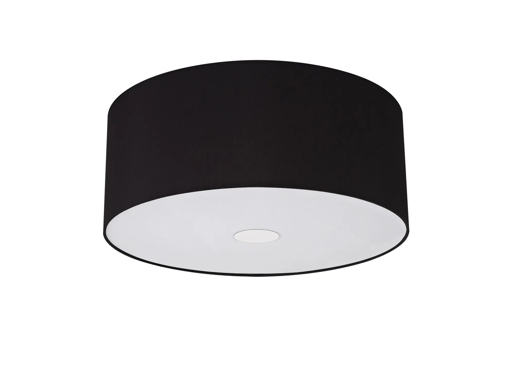 Baymont 50cm, Flush 3 Light Polished Chrome, Black, Frosted Diffuser DK0365  Deco Baymont CH BL